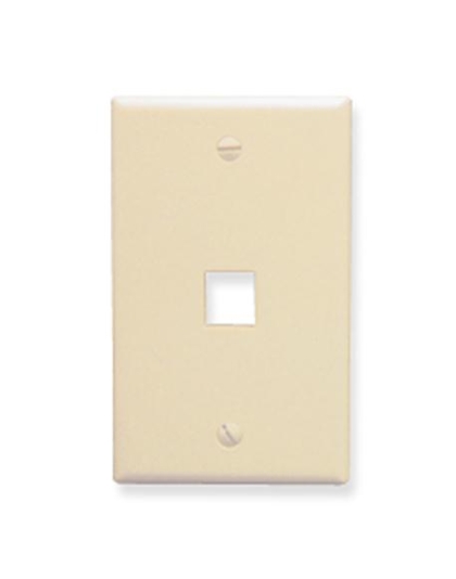 FACEPLATE, OVERSIZED, 1-PORT, ALMOND