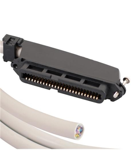 25-PAIR CABLE ASSEMBLY,F-BLUNT,90deg,15'