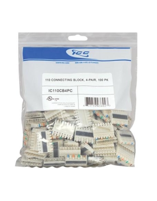 110 CONNECTING BLOCK, 4-PAIR, 100 PK