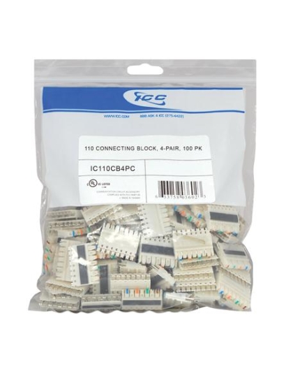 110 CONNECTING BLOCK, 4-PAIR, 100 PK