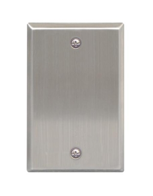 FACEPLATE 1 GANG BLANK STANLESS STEEL
