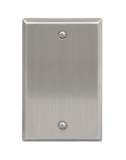 FACEPLATE 1 GANG BLANK STANLESS STEEL