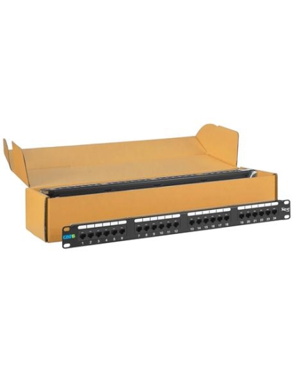 PATCH PANEL, CAT 6, 24-PORT, 1 RMS, 6 PK