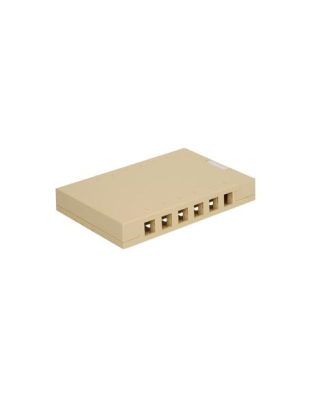 SURFACE MOUNT BOX, 12-PORT, IVORY