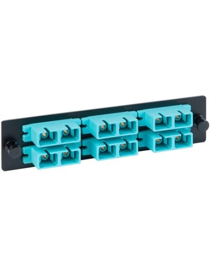 Adapter Panel, 6 Duplex SC, 12F, Aqua MM