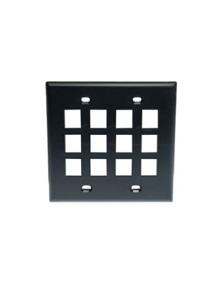 IC107F12BK 12 PORT FACEPLATE BLACK