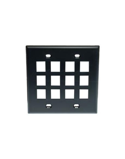 IC107F12BK 12 PORT FACEPLATE BLACK