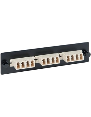 ADAPTER PANEL, 3 QUAD LC, 12F, BEIGE, MM