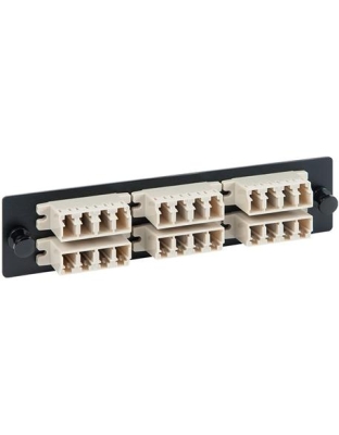 ADAPTER PANEL, 6 QUAD LC, 24F, BEIGE, MM