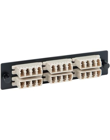 ADAPTER PANEL, 6 QUAD LC, 24F, BEIGE, MM