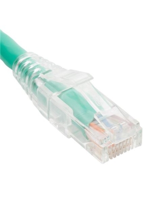 PATCH CORD CAT6 CLEAR BOOT 1' GREEN