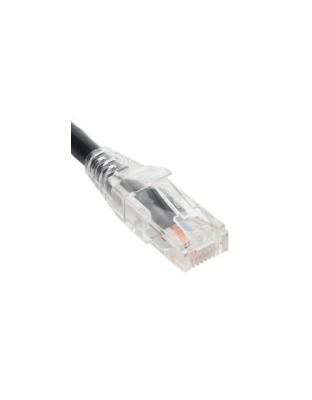 PATCH CORD, CAT5e, CLEAR BOOT, 5' BLACK