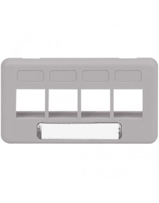 FACEPLATE FURNITURE TIA 4 PORT GRAY