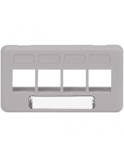 FACEPLATE FURNITURE TIA 4 PORT GRAY