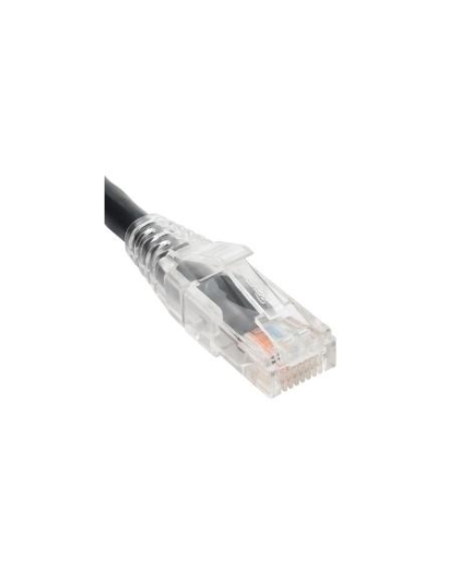 PATCH CORD CAT5e CLEAR BOOT 10FT BLACK