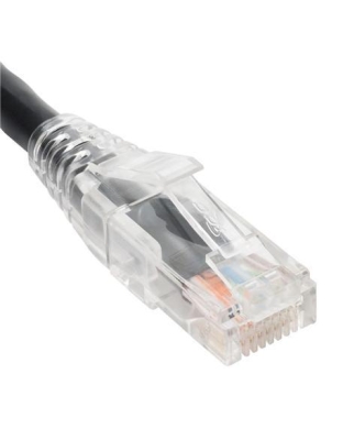 PATCH CORD CAT6 CLEAR BOOT 5' BLACK
