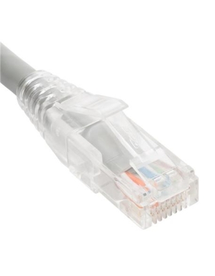 PATCH CORD CAT6 CLEAR BOOT 25' GRAY