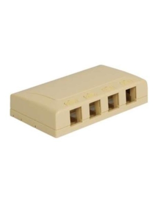 SURFACE MOUNT BOX ELITE 4-PORT IVORY