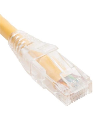 PATCH CORD CAT5e CLEAR BOOT 10' YELLOW
