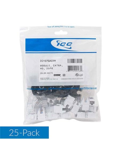 MODULE, CAT6A, HD, 25PK, WHITE