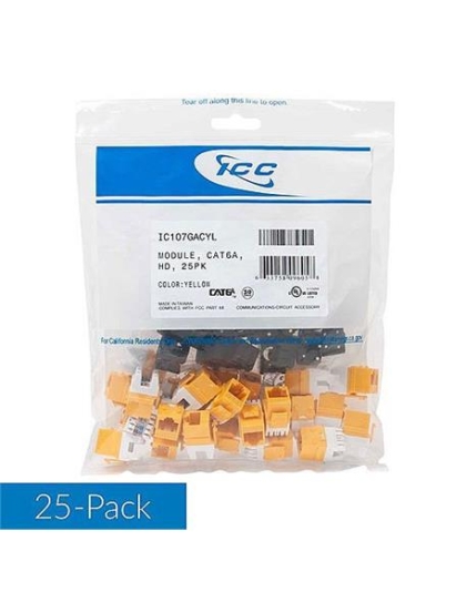 MODULE, CAT6A, HD, 25PK, YELLOW
