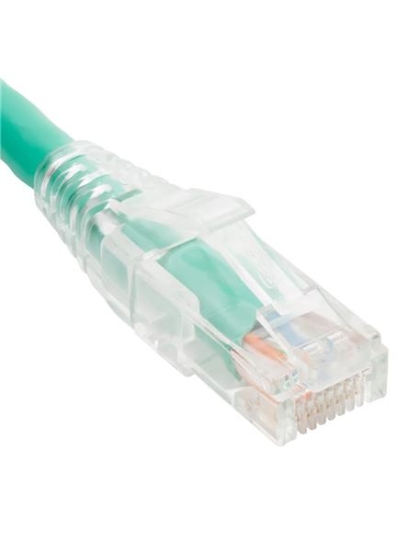 PATCH CORD, CAT 6, CLEAR BOOT, 10' GREEN