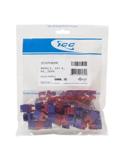 MODULE, CAT 6, HD, 25PK, PURPLE