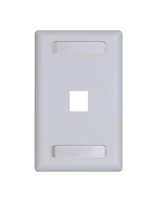 FACEPLATE, ID, 1-GANG, 1-PORT, 10PK, WH
