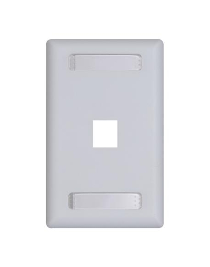 FACEPLATE, ID, 1-GANG, 1-PORT, 10PK, WH