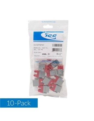 MODULE, CAT6, HD, 10PK, GY