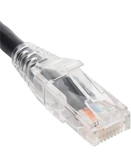 PATCH CORD,CAT 6, CLEAR BOOT,7',10PK,BK