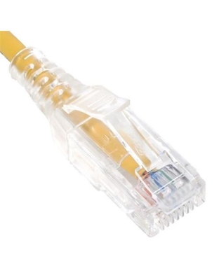 PATCH CORD, CAT 6 SLIM CLEAR SR 1FT YL