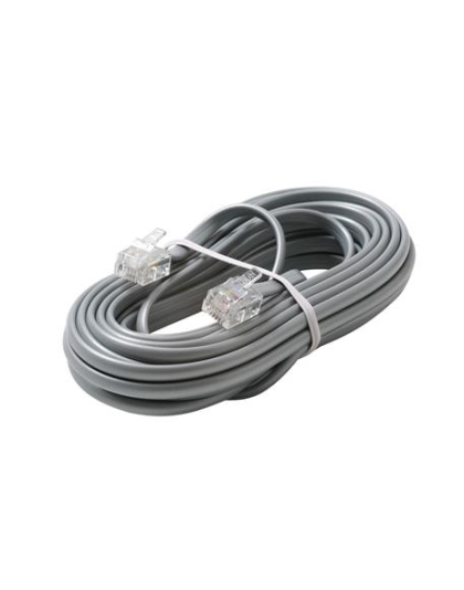 15ft 4C Modular Flat Telephone Line Cord