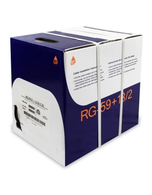 500 FT RG59 & 18-2 SIAMESE BLACK CABLE