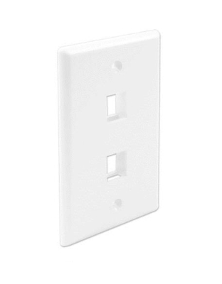 FP02PWH-SPK FACEPLATE 2 PORT 25 PK WHITE