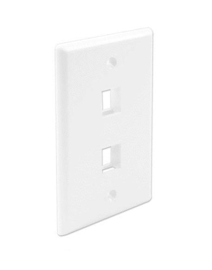 FP02PWH-SPK FACEPLATE 2 PORT 25 PK WHITE
