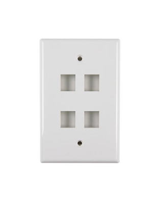 FP04PWH-SPK FACEPLATE 4 PORT WHITE