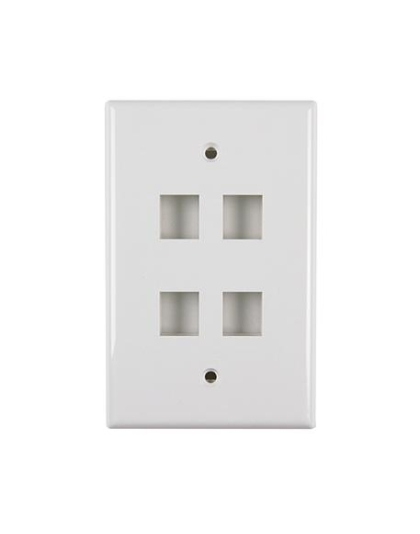 FP04PWH-SPK FACEPLATE 4 PORT WHITE