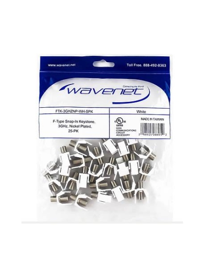 F-TYPE INSERTS NICKEL 25 PACK WHITE