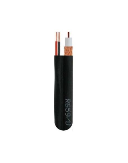 1000 FT 5G59 18-2 SIAMESE CABLE BLACK