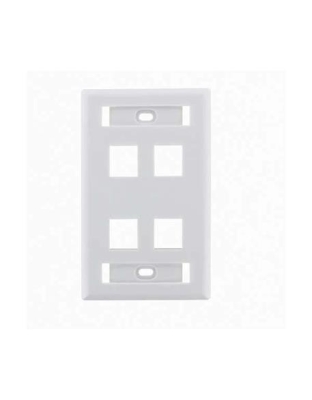 FACEPLATE ID WINDOW 4 PORT WHITE 25PK