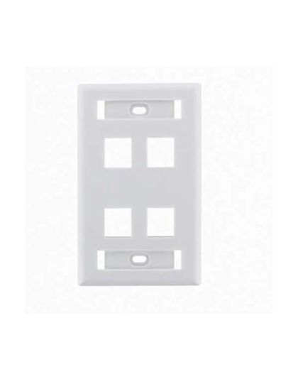 FACEPLATE ID WINDOW 4 PORT WHITE 25PK
