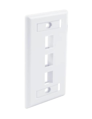 FACEPLATE ID WINDOW 3 PORT WHITE