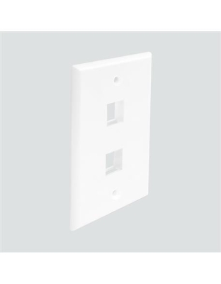 FP02PWH FACEPLATE 2 PORT WHITE
