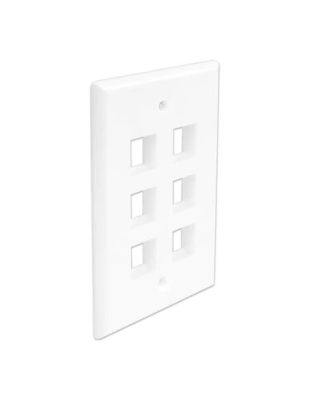 FP06PWH 6 PORT FACE PLATE WHITE