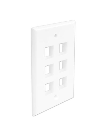 FP06PWH 6 PORT FACE PLATE WHITE