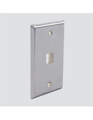 1 PORT SINGLE GANG STAINLESS PLATE
