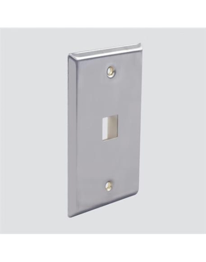 1 PORT SINGLE GANG STAINLESS PLATE