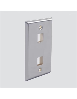 2 PORT SINGLE GANG STAINLESS PLATE