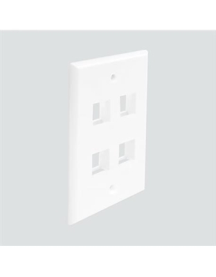 FP04PWH4 FACEPLATE 4 PORT WHITE